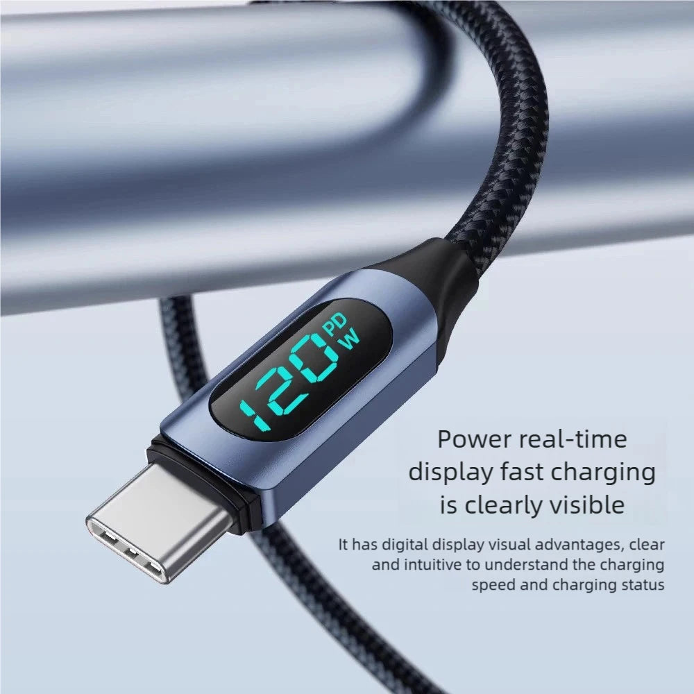 120 W USB C Datenkabel PD USB A auf USB C Kabel Schnellladekabel Typ C auf Typ C Schnellladekabel Linie
