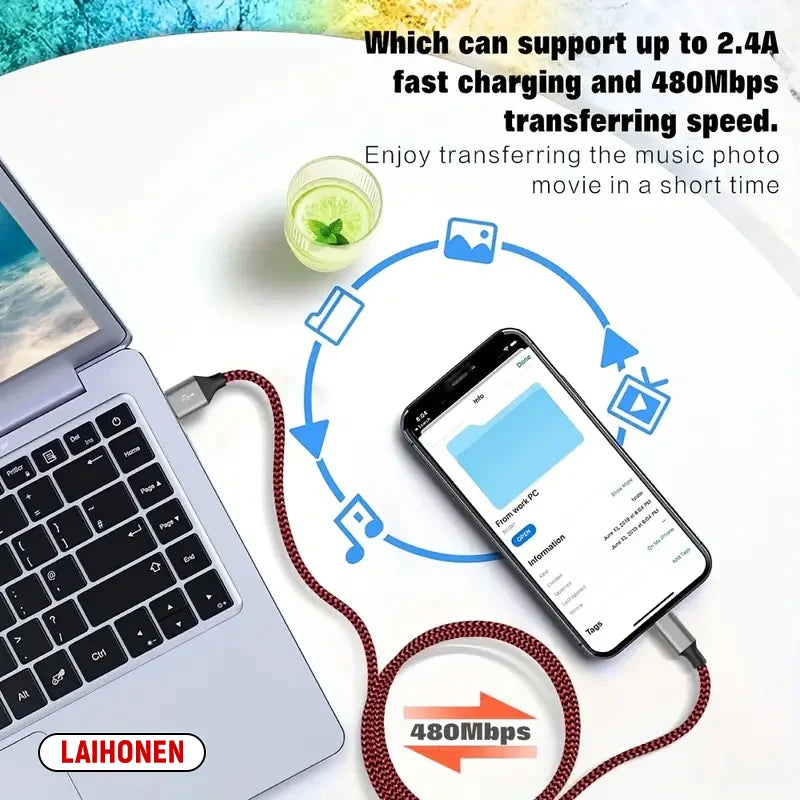 1M 2M 3M USB A zu Lightning MFi-zertifiziertes Kabel für iPhone 14 13 12 11 X XR Pro Max Schnellladekabel Ladegerät Datenkabel