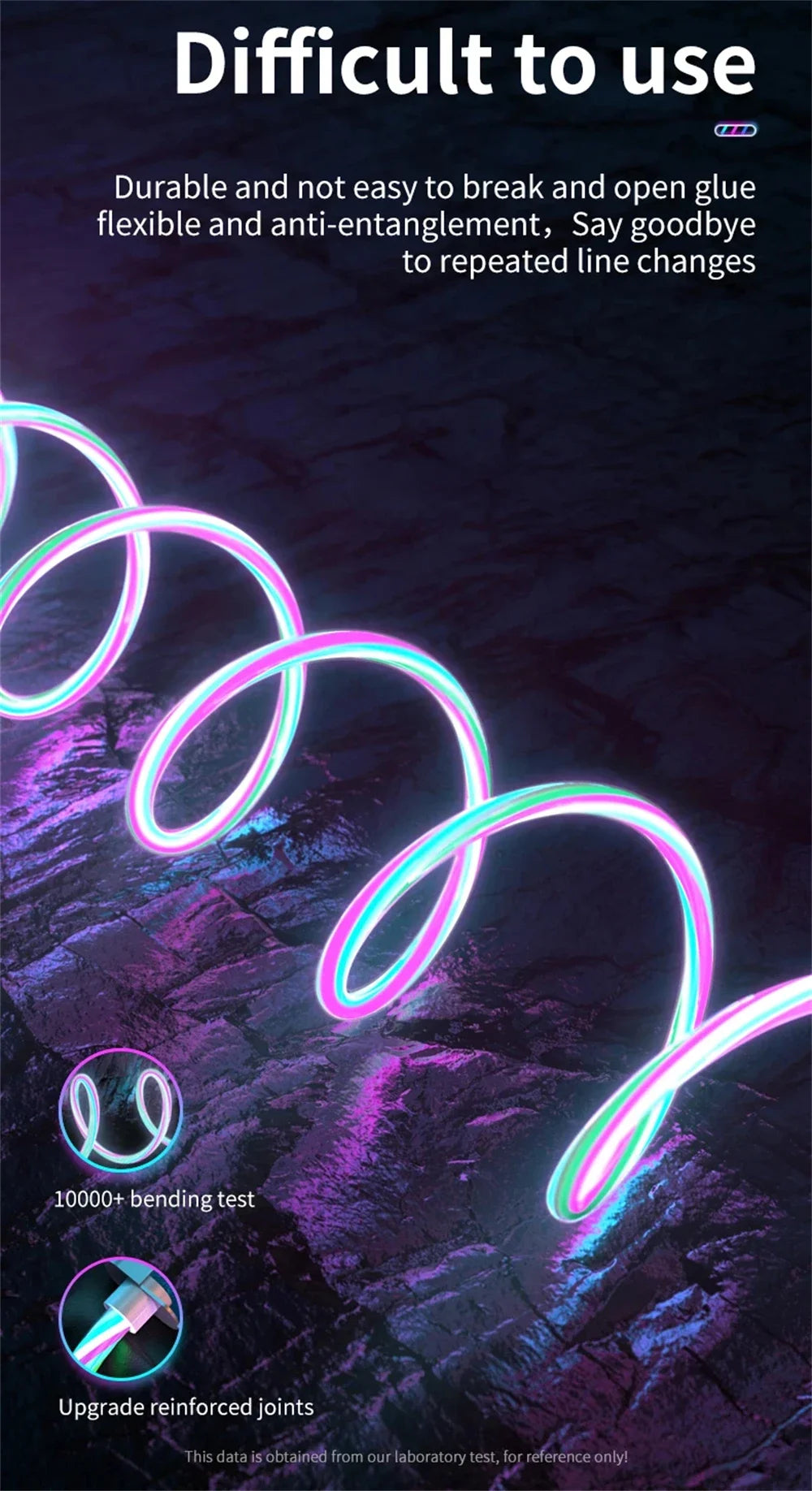 Leuchtendes LED-Licht USB 3 IN 1 Kabel Telefon Schnellladegerät Leuchtendes Typ-C-Kabel für Xiaomi iPhone Telefonzubehör