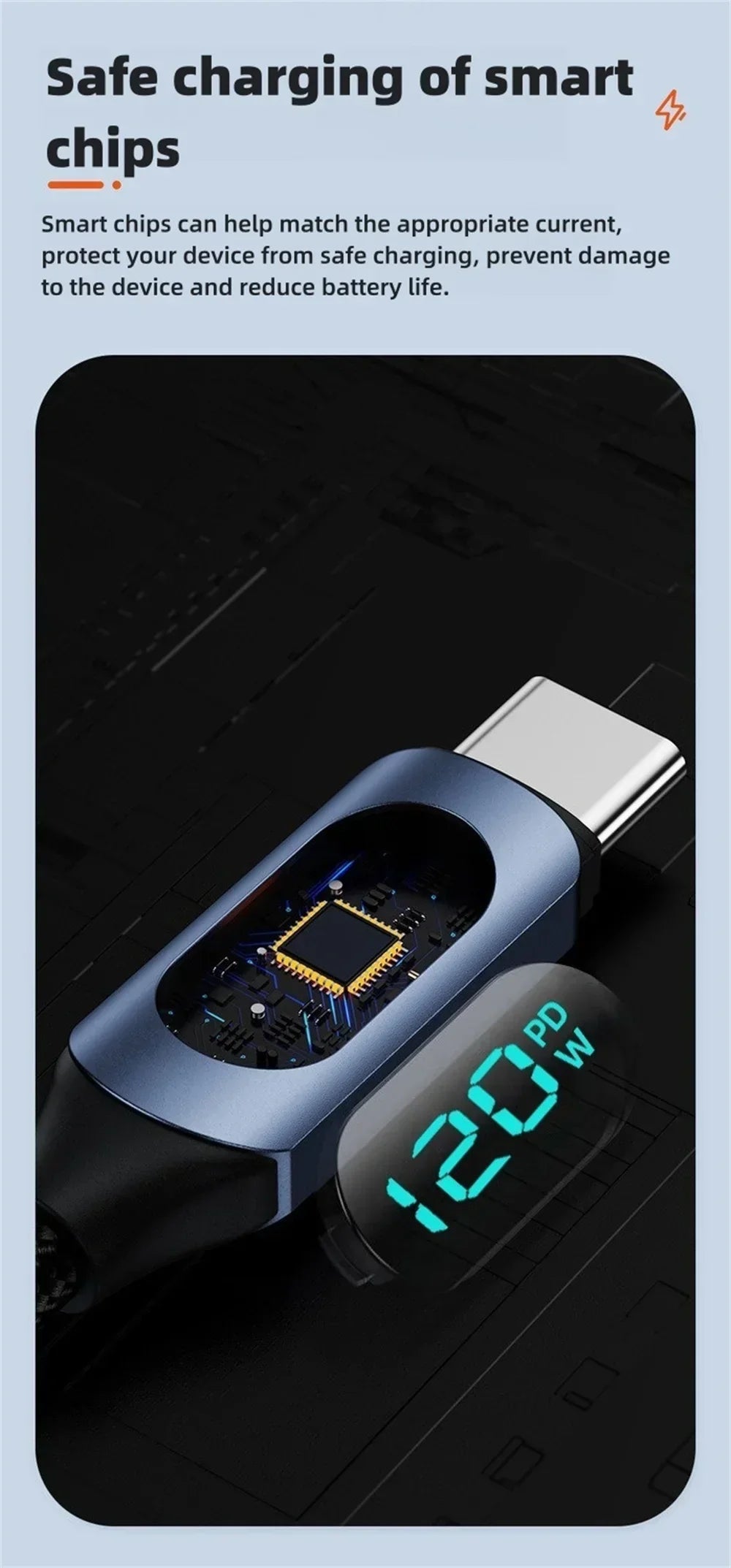 120 W USB C Datenkabel PD USB A auf USB C Kabel Schnellladekabel Typ C auf Typ C Schnellladekabel Linie