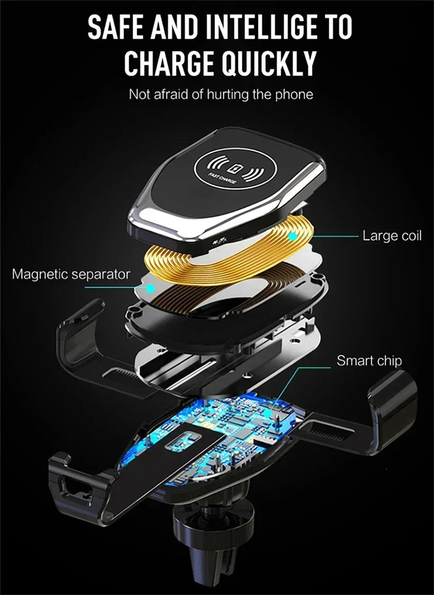 30 W Schnelle Drahtlose Ladegeräte Auto Für iPhone 15 14 13 12 11 Pro XS Max XR Samsung Xiaomi Drahtlose lade Telefon Auto Halter Ladegerät