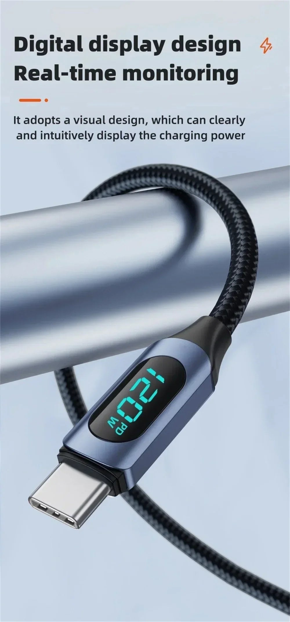 120 W USB C Datenkabel PD USB A auf USB C Kabel Schnellladekabel Typ C auf Typ C Schnellladekabel Linie